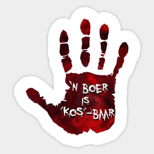 n boer is kosbaar Sticker